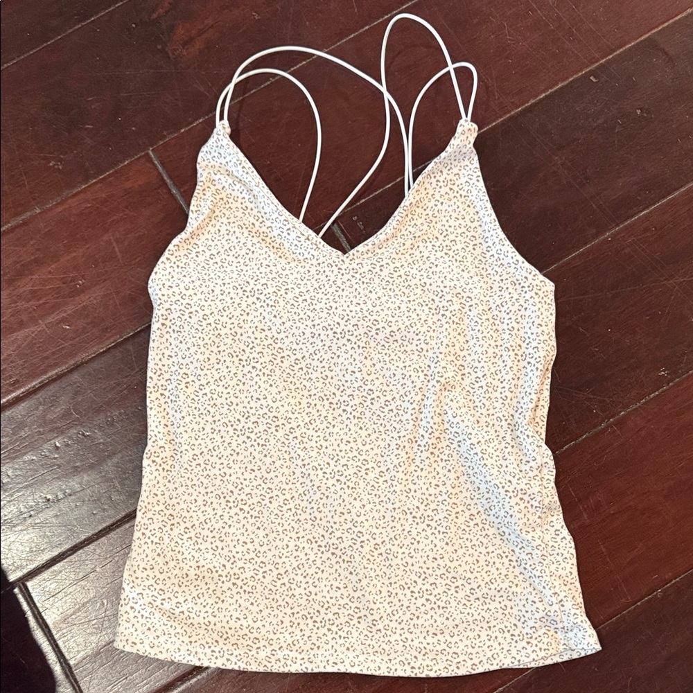 Gaze Cream Patterned Camisole Top
